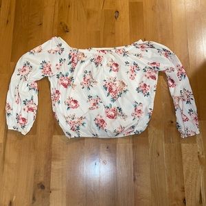 Floral off the shoulder long sleeve